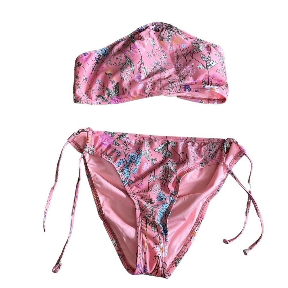 Heart and Harmony Floral Swimwear Two Piece Set Pink Girl’s Size 14 NWT